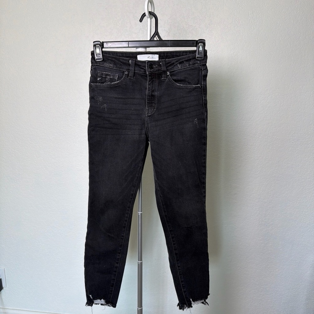 KanCan Black High-Rise Distressed Skinny Jeans